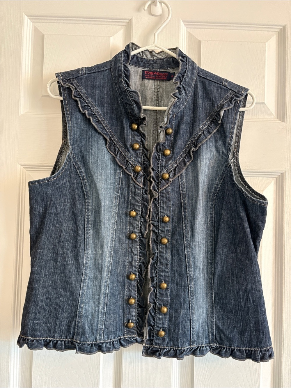TRIBAL Dark Blue Denim Vest